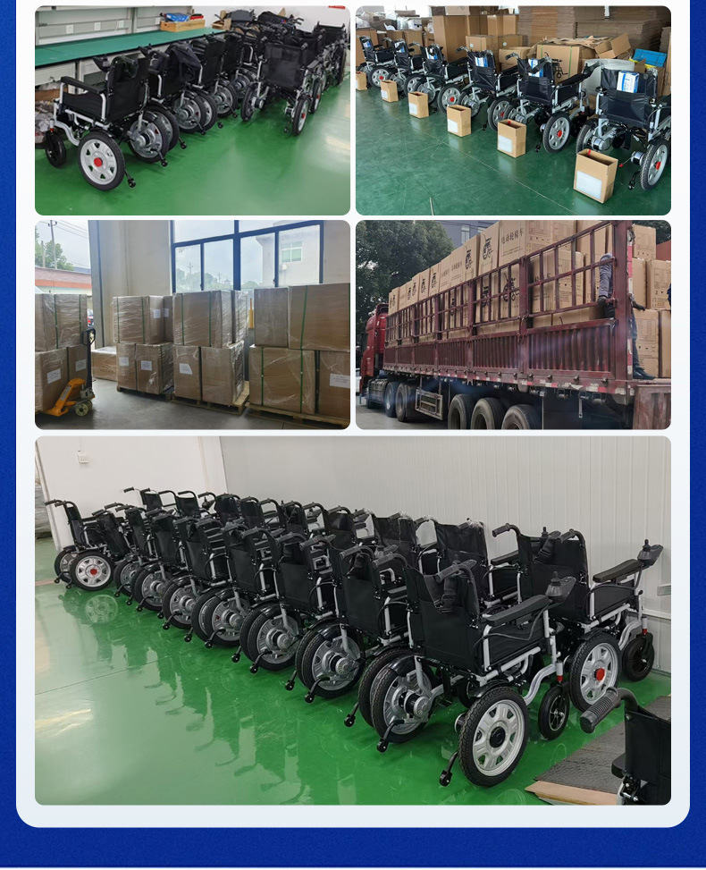 Manufacturer Wholesale Reclining Electric Wheelchair for the Elderly, Intelligent Fully Automatic Disabled High Backrest Foldable Mobility Wheelchair