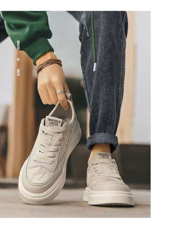 Giày nam vải canvas thoáng khí, giày thể thao cổ thấp chống trơn trượt, đế cao 3 cm — F 9355m màu, F9355 màu đen chi tiết 19