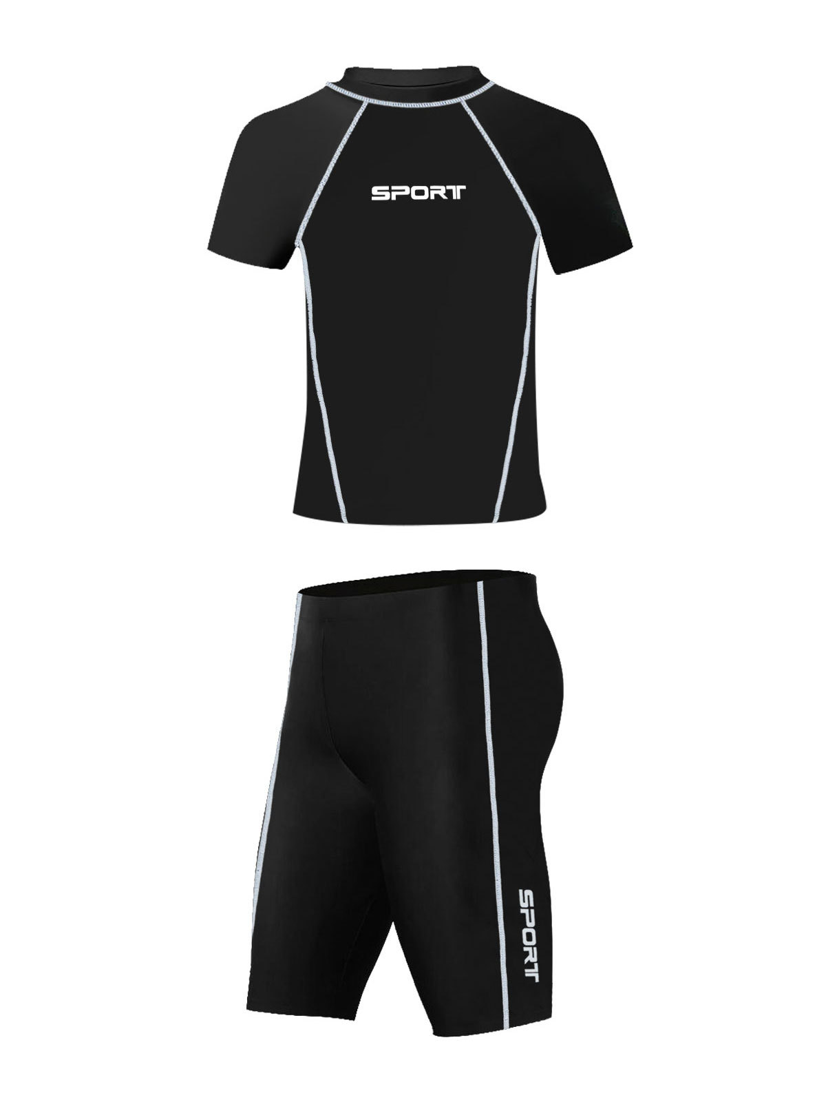 Conjunto de Traje de Baño para Hombre de Poliéster para Natación image 5