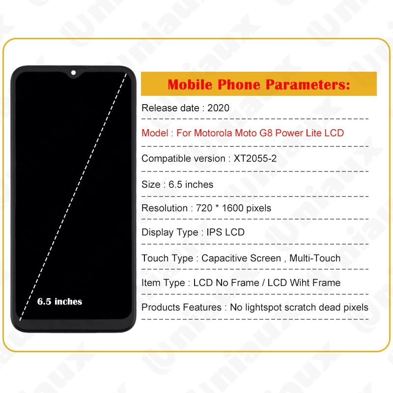 Дисплейный модуль (сенсор+LCD в рамке) для Motorola Moto G8 Power Lite