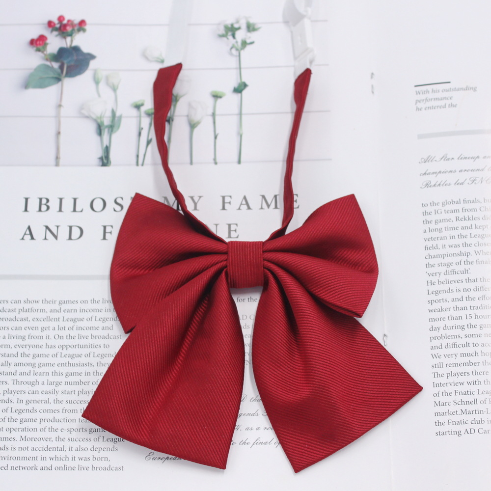 Directo de fábrica sarga color sólido pajarita boxeador flor profesional trabajo coreano casual JK pajarita mujeres arco