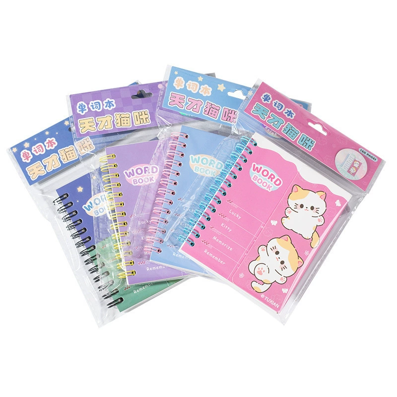 [Clearance] Language Genius Cat Words Ben cute and cute students English words memory large -capacity line