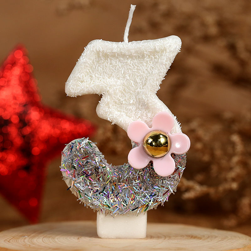 Vela de cumpleaños numérica creativa, decoración para pasteles, empaque individual – Producto para comercio transfronterizo