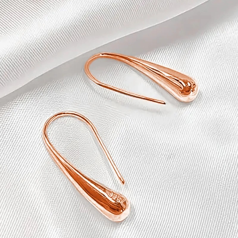 8g Weight Copper Ear Needle Material Earrings Classification 1 Pair Quantity Travel, Street, Shopping Occasion Copper Material U Shape, Water Droplets Pattern Women's Gender Plating Design Basic, Streetwear, Cool Style Style 1 Pair Basic Streetwear Cool Style U Shape Water Droplets Plating Copper Earrings 14