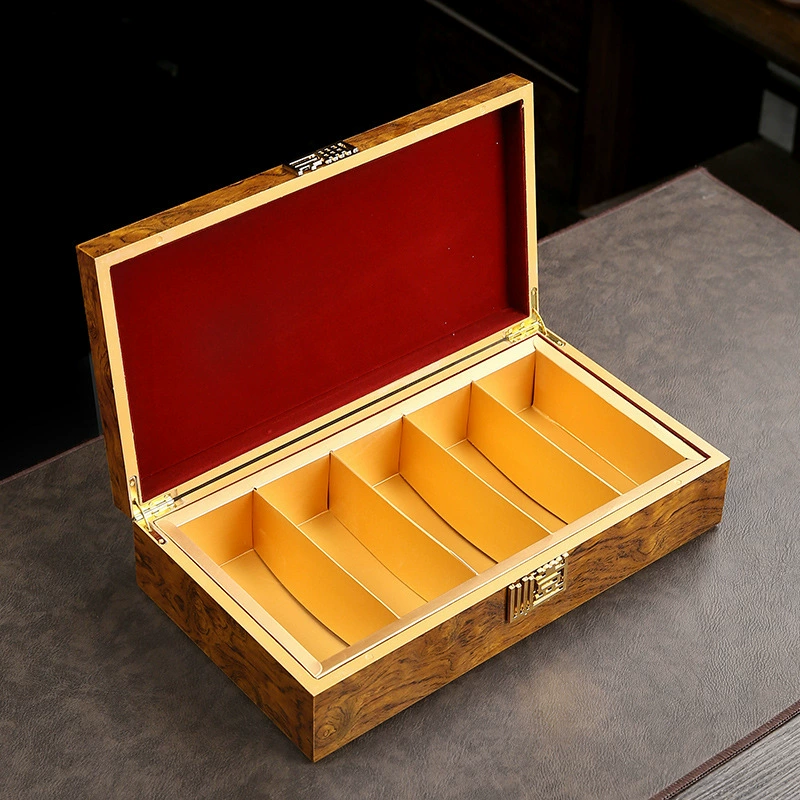 Золотая подарочная коробка Nanmu весом полфунта с пузырьком, большой красный халат Wuyi, черный чай, рок-чай, корица, универсальная пустая коробка, внешняя упаковка