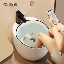 泡脚池加深鹅蛋形陶瓷洗脚池卫生间泡脚盆多功能水池拖布池落地式