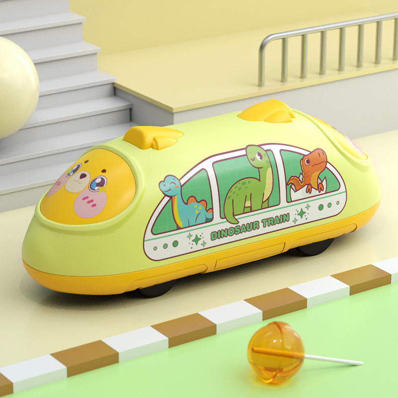 儿童双回力火车玩具高铁列车仿真模型卡通小汽车男孩地摊货源批发