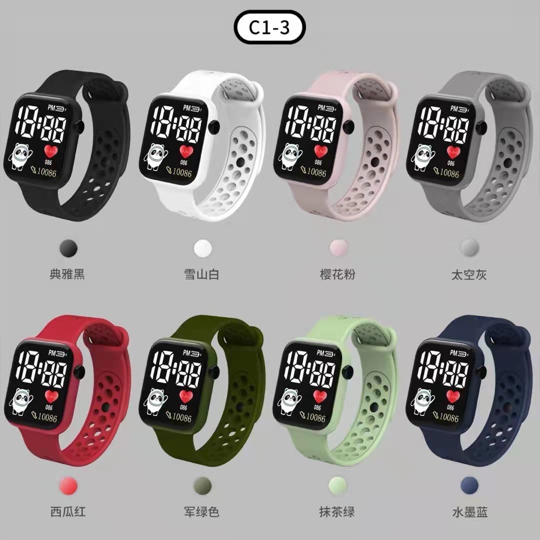 Hot sale led electronic watch C1-3 Square Apple waterproof digital fashion sports Pier electronic watch batch