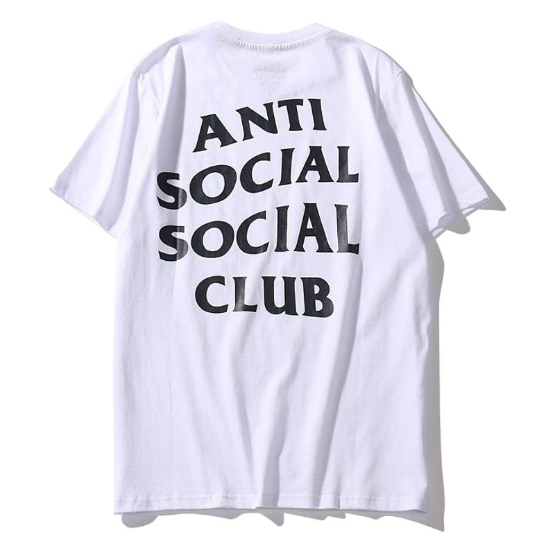 Anti Social Club футболка с коротким рукавом assc летняя с круглым вырезом для мужчин и женщин для любителей модного бренда