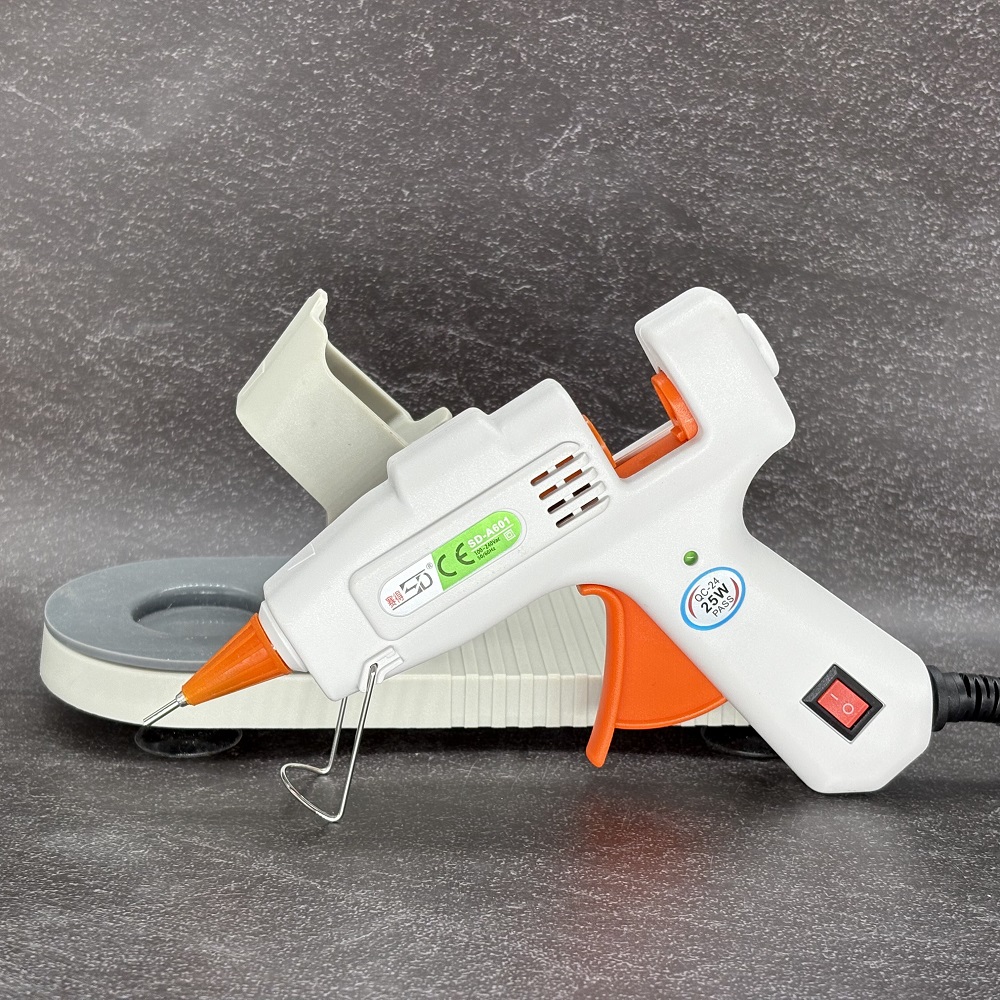 ll25W热熔胶枪加长极细1.0MM防烫细口径家用手工粘贴7MM胶条