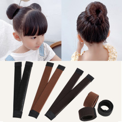 Kids' Pompadour Curler, Pop-It Hair Accessories, Lazy Hairstyling Tool for Fluffy Hair, Little Girl's Bun Maker and Updo Device