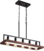 Country retro ceiling lamp, rectangular clothing for living room, American style