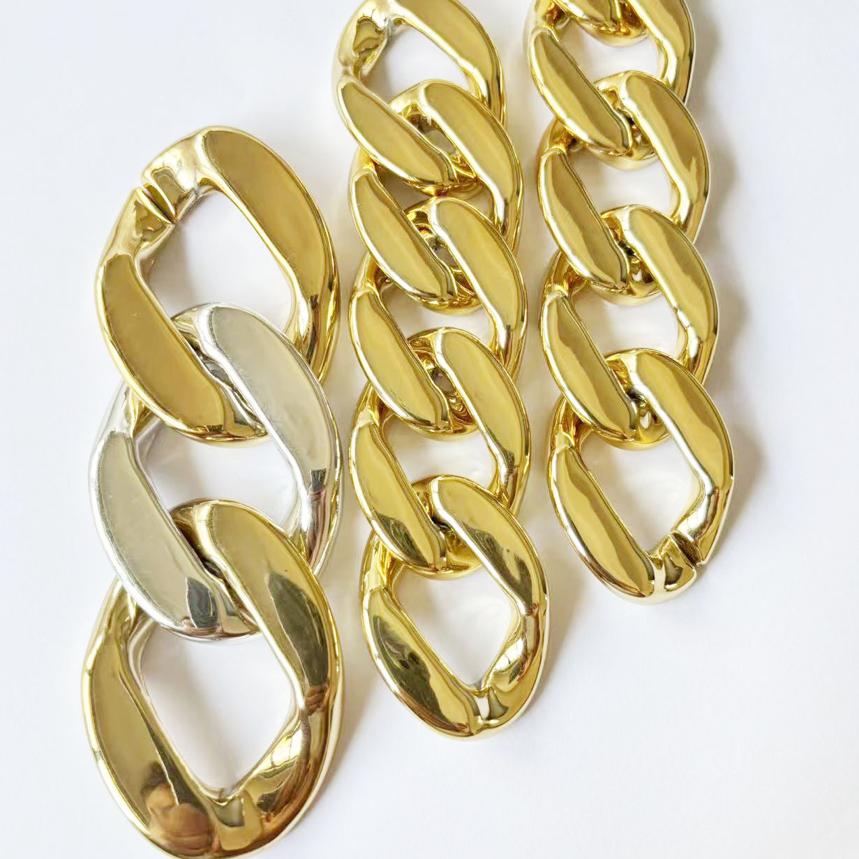 新款亚克力链条塑料链条扣 DIY服饰饰品配件 裤子装饰链 项链配链