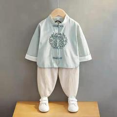 Children's Hanfu Boys Spring and Autumn 2023 New Style Baby Modification Tang Suit Ancient Costume Summer Thin Version Mid-Autumn Festival