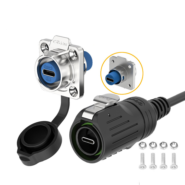 Conector de datos de brida tipo LP16 tipo C cable de transmisión enchufe aéreo rápido