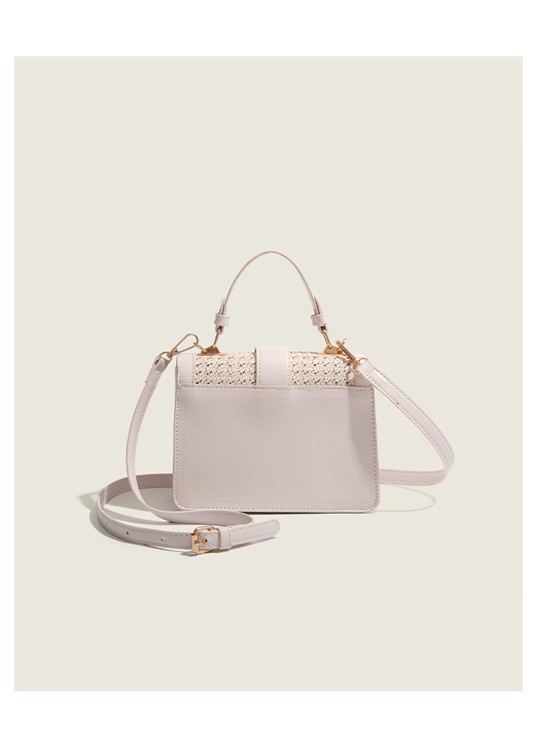 Borsa a tracolla donna in paglia piccola borsa quadrata alla moda_voghion.com