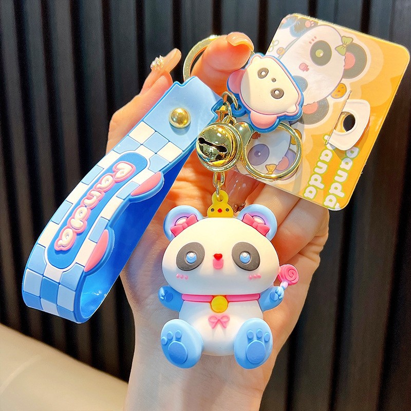 Keychain dinosaurio auténtico lindo bolso colgante de goma blanda llavero de automóvil muñeca pequeña máquina de regalos al por mayor image 24