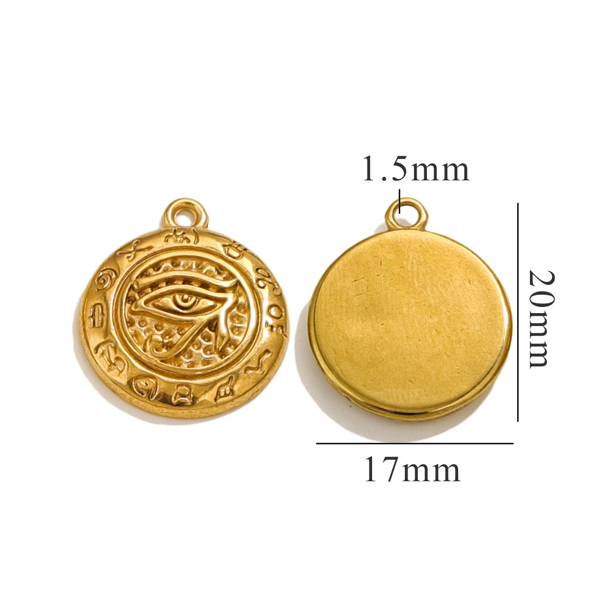 Acero inoxidable europeo y americano sol ojo colgante joyería DIY colgante de oro 18K colgante colgante de acero mujer colgante colgante