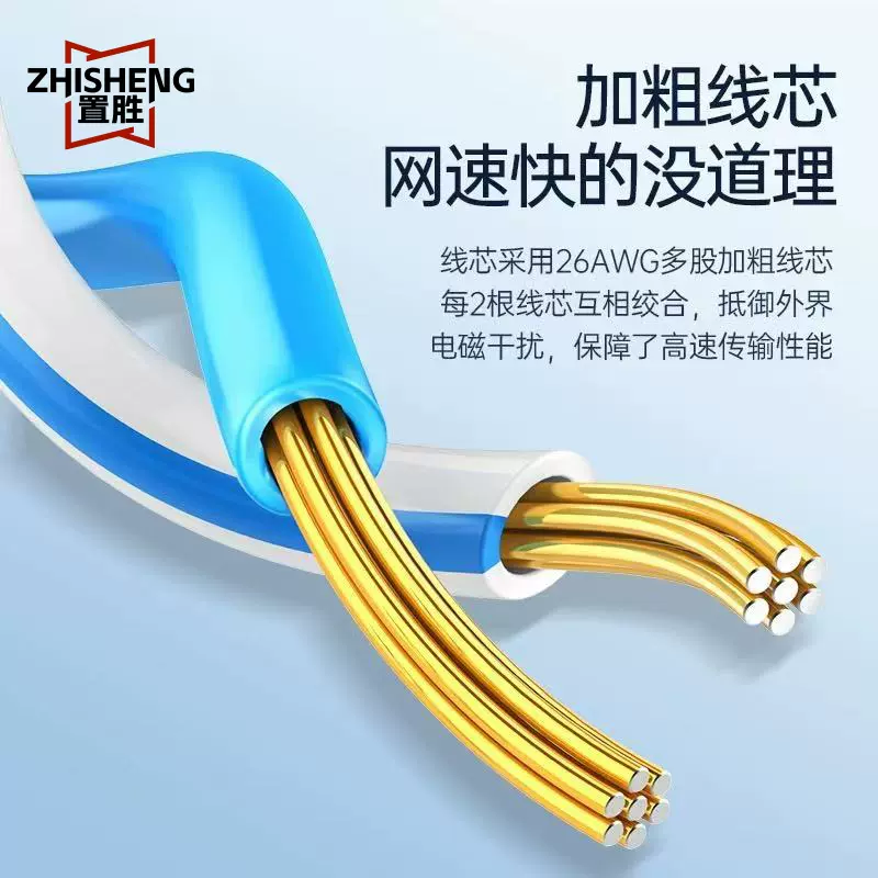 超六类网线 超五类无氧铜工程网线cat5e电脑网络线双绞线 足305米