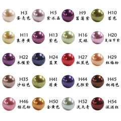 Cross-border supply 8-16mm bright imitation pearl plastic beads DIY jewelry accessories colorful holeless pearls