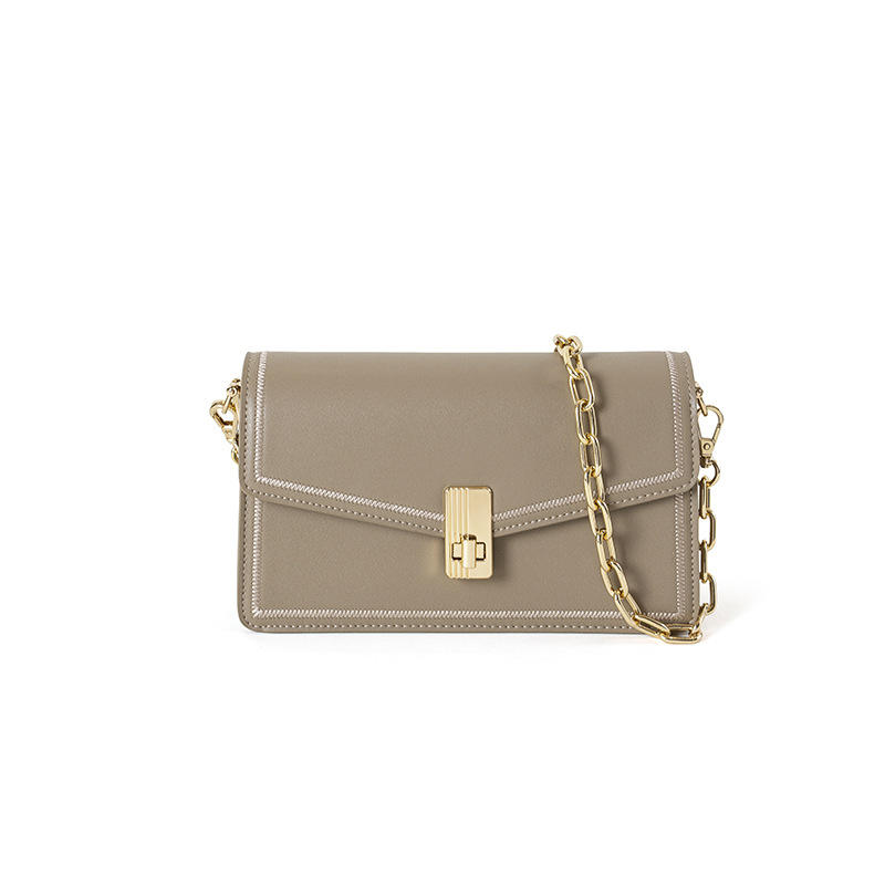 Fashion Versatile Commuter Small Square Bag Luxury Genuine Leather Women's Handbag Crossbody Bag Shoulder Phone Bag - Thumbnail 6