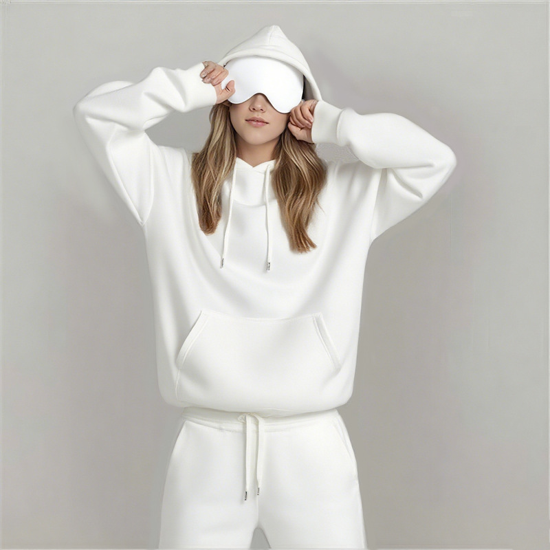 2026 Casual Style Simple Commuter Style Autumn and Winter Japanese and Korean Loose Fit Drop Shoulder Hooded Eye Mask Style Oversized Hoodie 2026 Casual Style Simple Commuter Style Autumn and Winter Japanese and Korean Loose Fit Drop Shoulder Hooded Eye Mask Style Oversized Hoodie