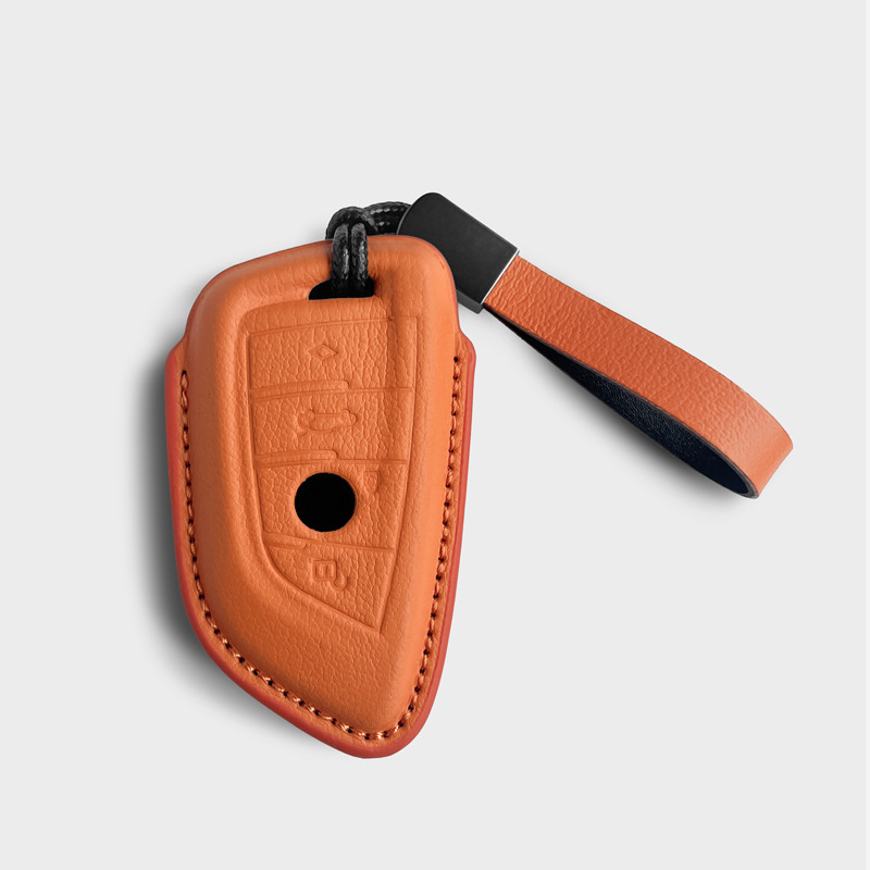 BMW [블레이드 4버튼] 오렌지 오렌지 커버 + 핸드 스트랩