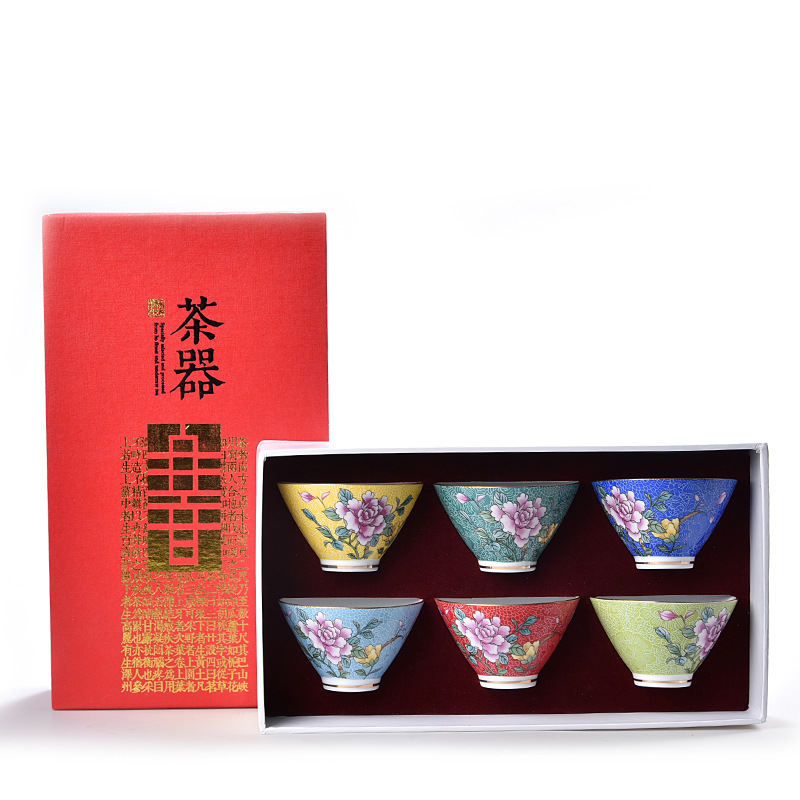 꽃 따기 모자 컵 6가지 색상 + 선물 상자