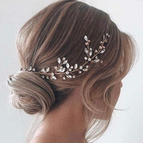 Amazon cross-border bridal tiara crystal rhinestone headband light luxury style wedding hair accessories wedding accessories