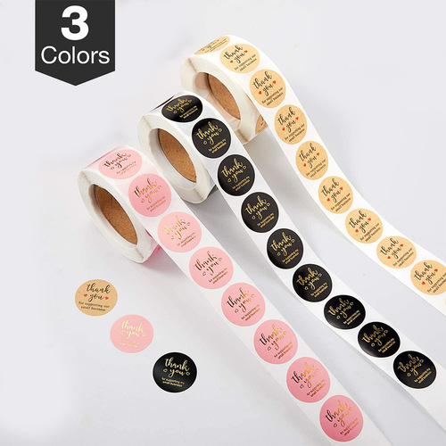 Cross-border wholesale, thank you for supporting my small business gold foil sticker transparent self-adhesive thank you sealing sticker