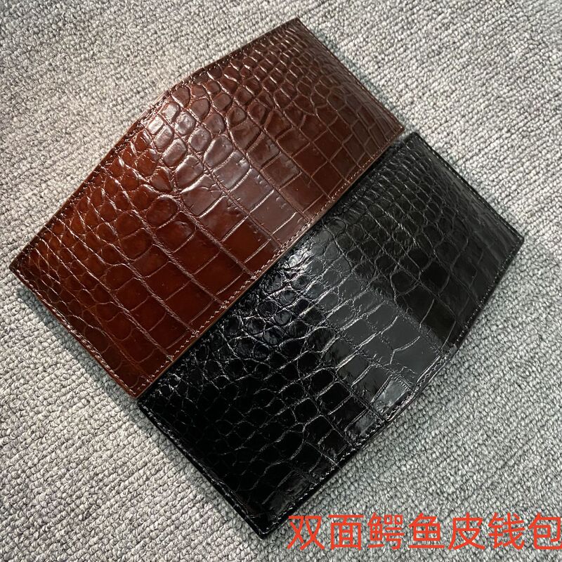 New Arrival Thailand Crocodile Wallet Men's Real Crocodile Belly Wallet Casual Fashion Trendy Short Short Clip Card Holder