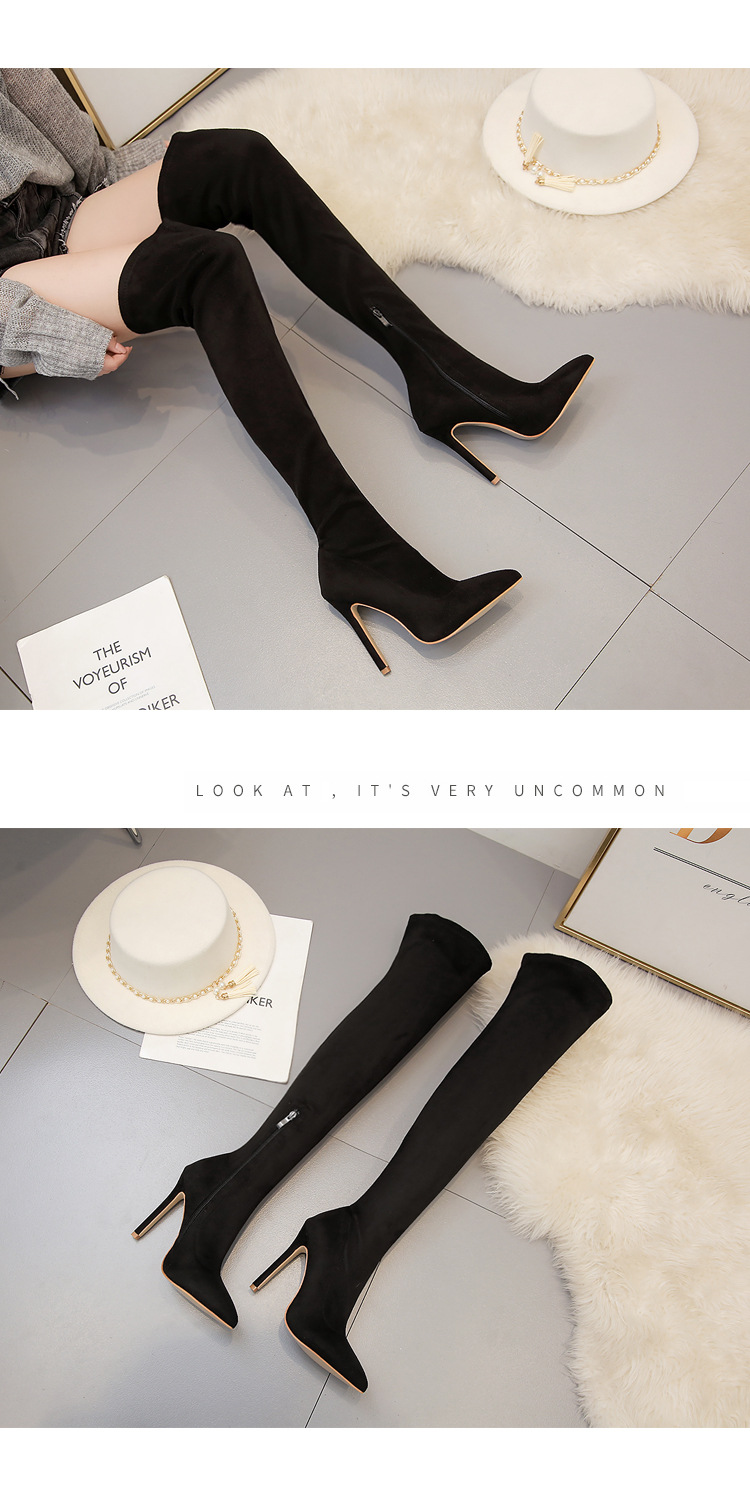 Women's Streetwear Solid Color Point Toe Classic Boots display picture 1