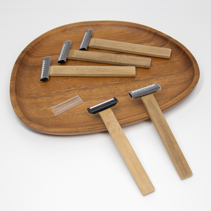 Hotel Disposable Razor Stainless Steel Blade Manual Bamboo Handle Razor Wholesale Direct from Manufacturer Portable