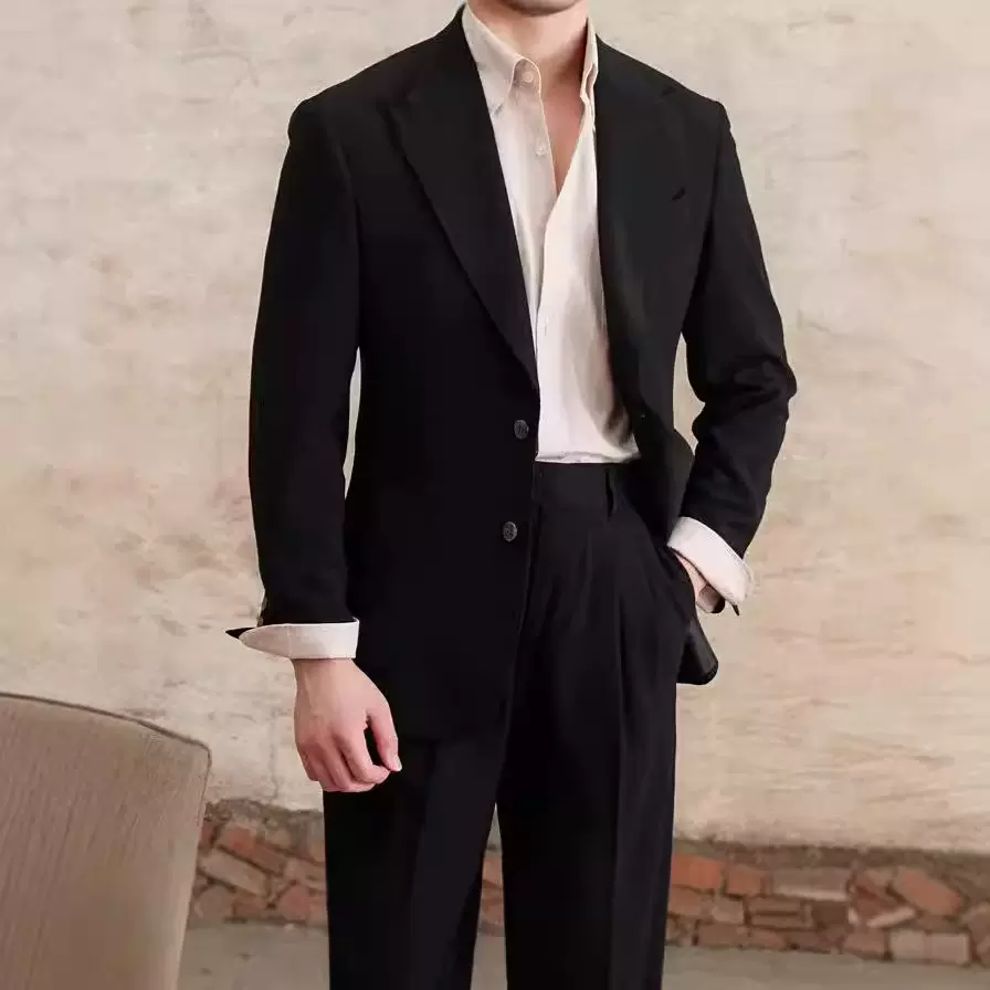 跨境外贸西服套装男士商务休闲西装二件套三件套礼服海丰工厂直供