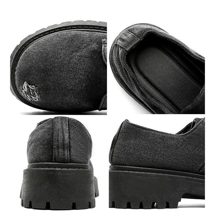 Chaussures de travail tendance et polyvalentes, collection printemps-automne 2025 de ShoeVault : Derby à semelle épaisse antidérapante et résistante à l'usure._voghion.com