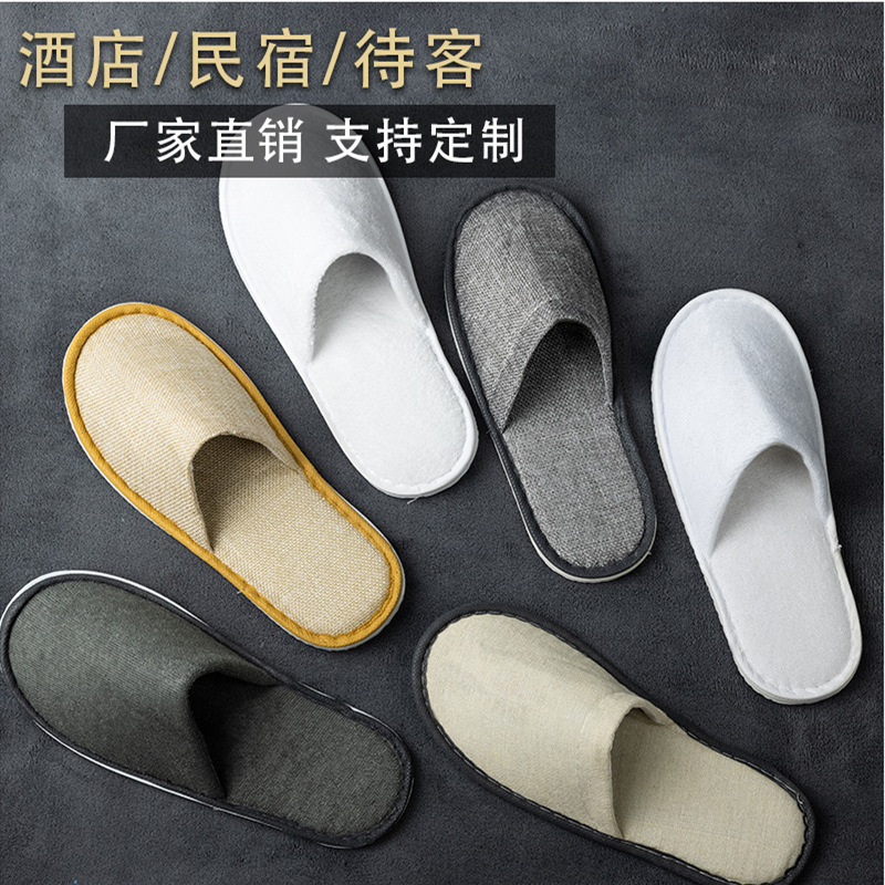 Hotel Disposable Slippers for Hospitality, Thickeneded Home Guests, Travel Portable Indoor B&B, Customizable