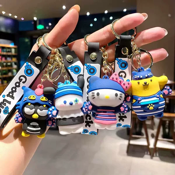 New Cartoon Costume Sanrio Kuromi Keychain Cute Bag Keychain Doll Machine Small Gift Wholesale