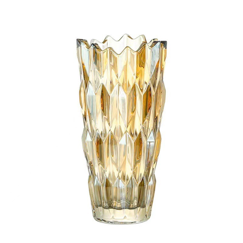 Espesado cristal decoración florero boca llena de perfume cultivo flores salón comedor ins adornos