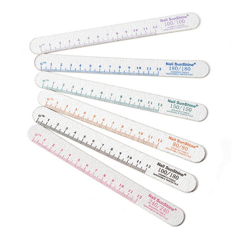 Nail file bar straight wood piece thin nail nail grinder edge grinding bar for real nail wholesale