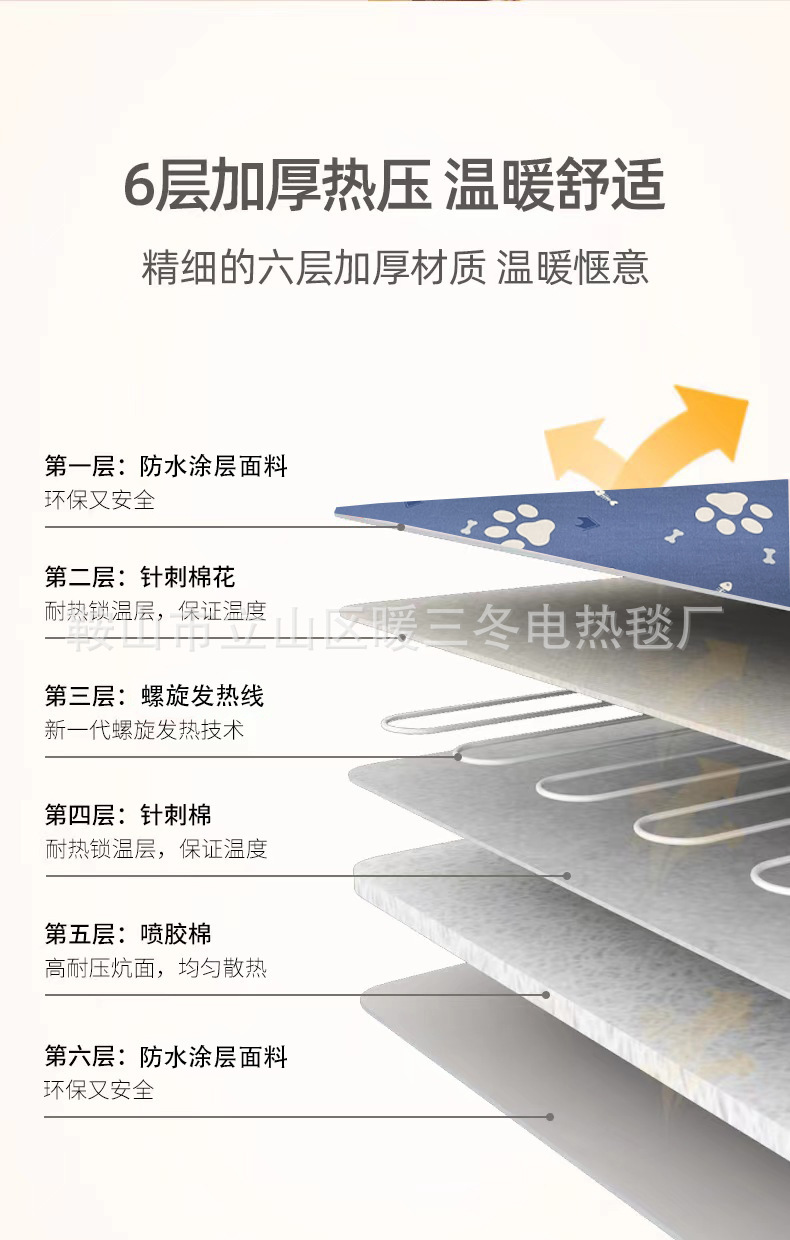 6层分层加厚加热详情