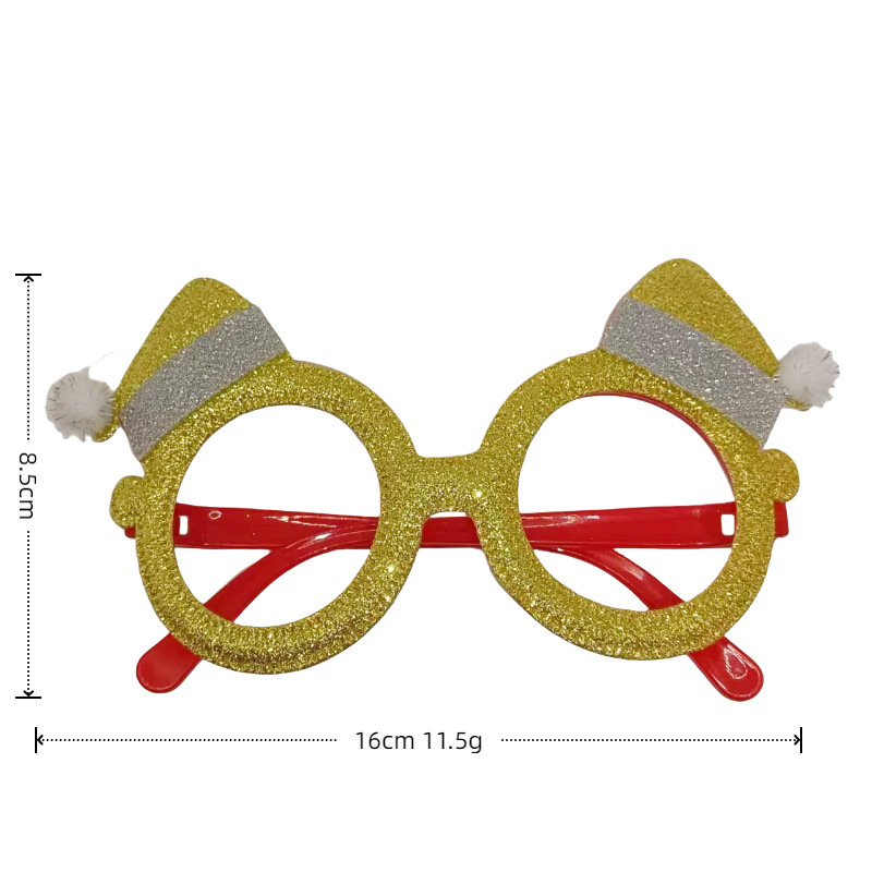 노란색 털볼 비뚤어진 모자(빨간색 프레임/검은색 프레임)