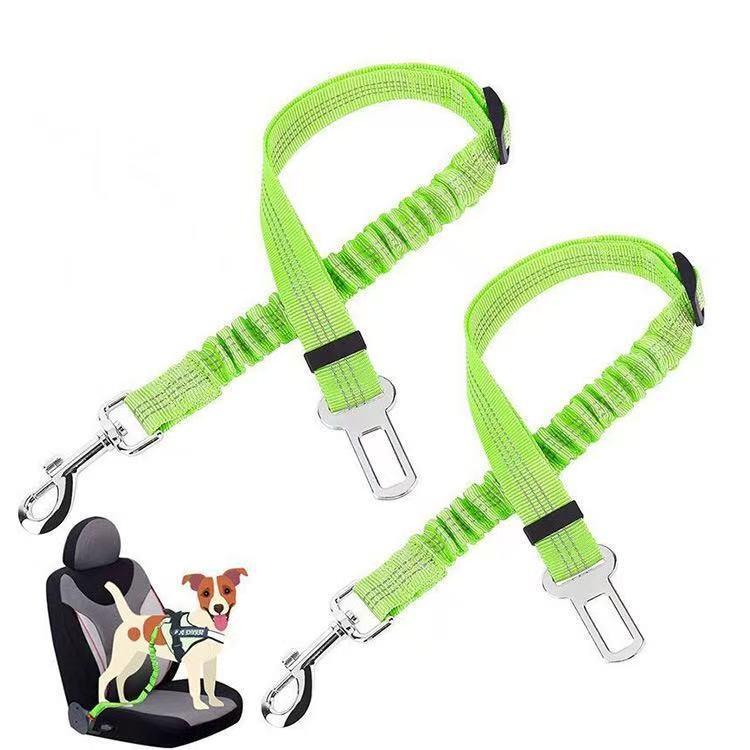 Dog Car Safety Harness for Small, Medium, and Large Dogs, Universal Elastic Length, Color, Strong Car Safety Belt for Night Use