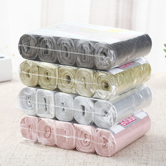 5 rolls of silver steel bags, thickened point-break garbage bags, new materials, colorful kitchen and bathroom household plastic bags, medium and large