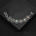 欧美奢华宫廷风跨境外贸个性夸张合金复古鲍鱼贝壳手链时尚手饰品