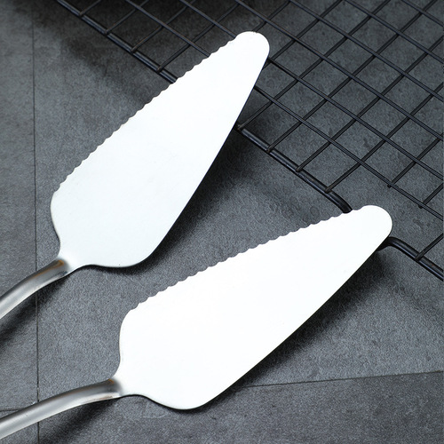 Stainless steel cake spatula triangular pizza spatula household cream spatula kitchen cheese cutter tool printable logo