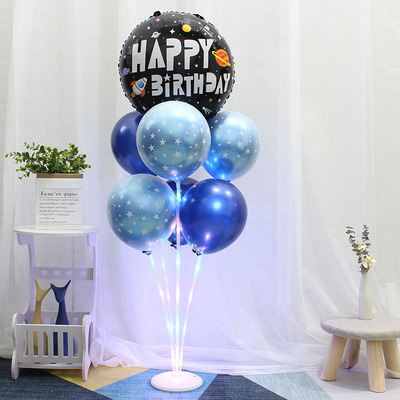 Mesa de piso luminoso con luz flotante Día del niño bebé cumpleaños traje globo decoración la boda partido soporte