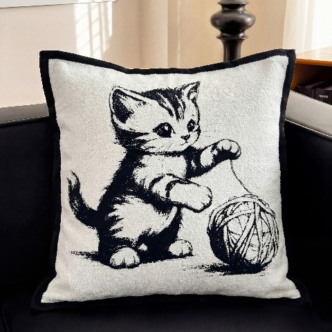 Nórdico de lujo ligero sofá almohada al por mayor almohada de sala de estar inwind jersey jacquard almohada transfronteriza un cabello