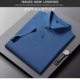Summer Ice Silk Polo Shirt Men's Thin Loose Quick-drying Lap Top Traceless T-shirt High-end Business Short-sleeved Men's Wear