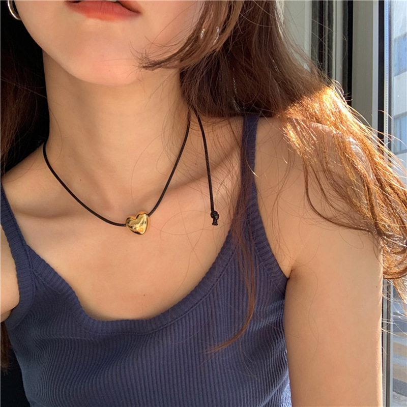 1 Piece Quantity Simple Style Heart Shape Copper Plating Necklace