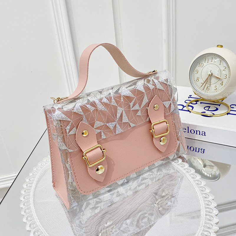 Bolso para mujeres 2023 bolso de moda transparente coreano impresión de tendencia Cambridge bolso cadena de hombro mochila al por mayor